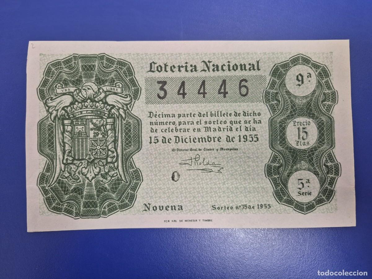 Loter&iacute;a nacional: LOTERIA NACIONAL SORTEO 35 DE 1955