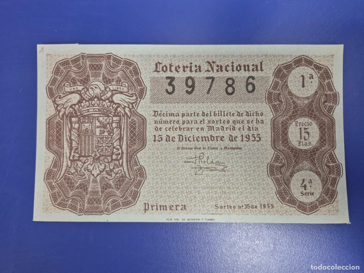 Loter&iacute;a nacional: LOTERIA NACIONAL SORTEO 35 DE 1955