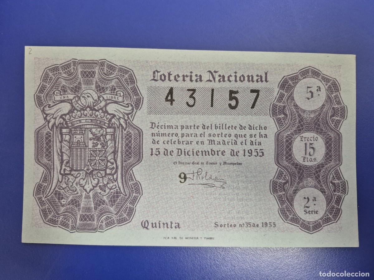 Loter&iacute;a nacional: LOTERIA NACIONAL SORTEO 35 DE 1955