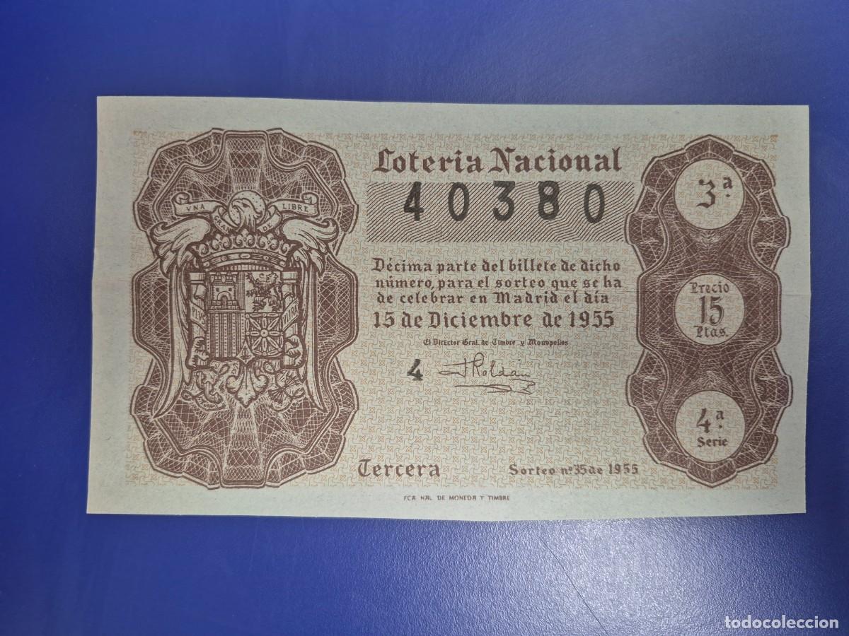 Loter&iacute;a nacional: LOTERIA NACIONAL SORTEO 35 DE 1955