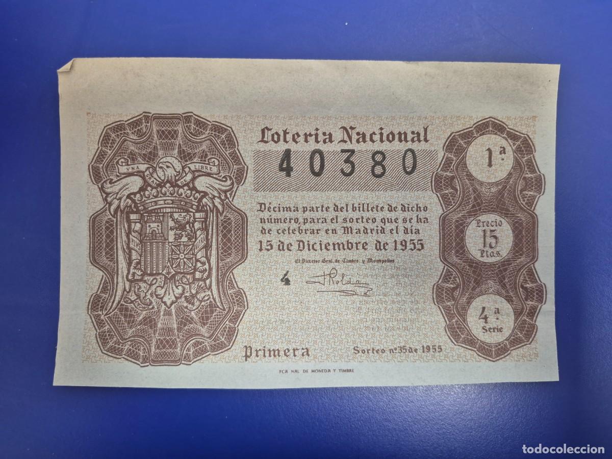 Loter&iacute;a nacional: LOTERIA NACIONAL SORTEO 35 DE 1955
