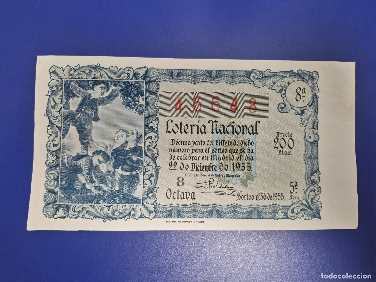 Loter&iacute;a nacional: LOTERIA NACIONAL SORTEO 36 DE 1955 NAVIDAD