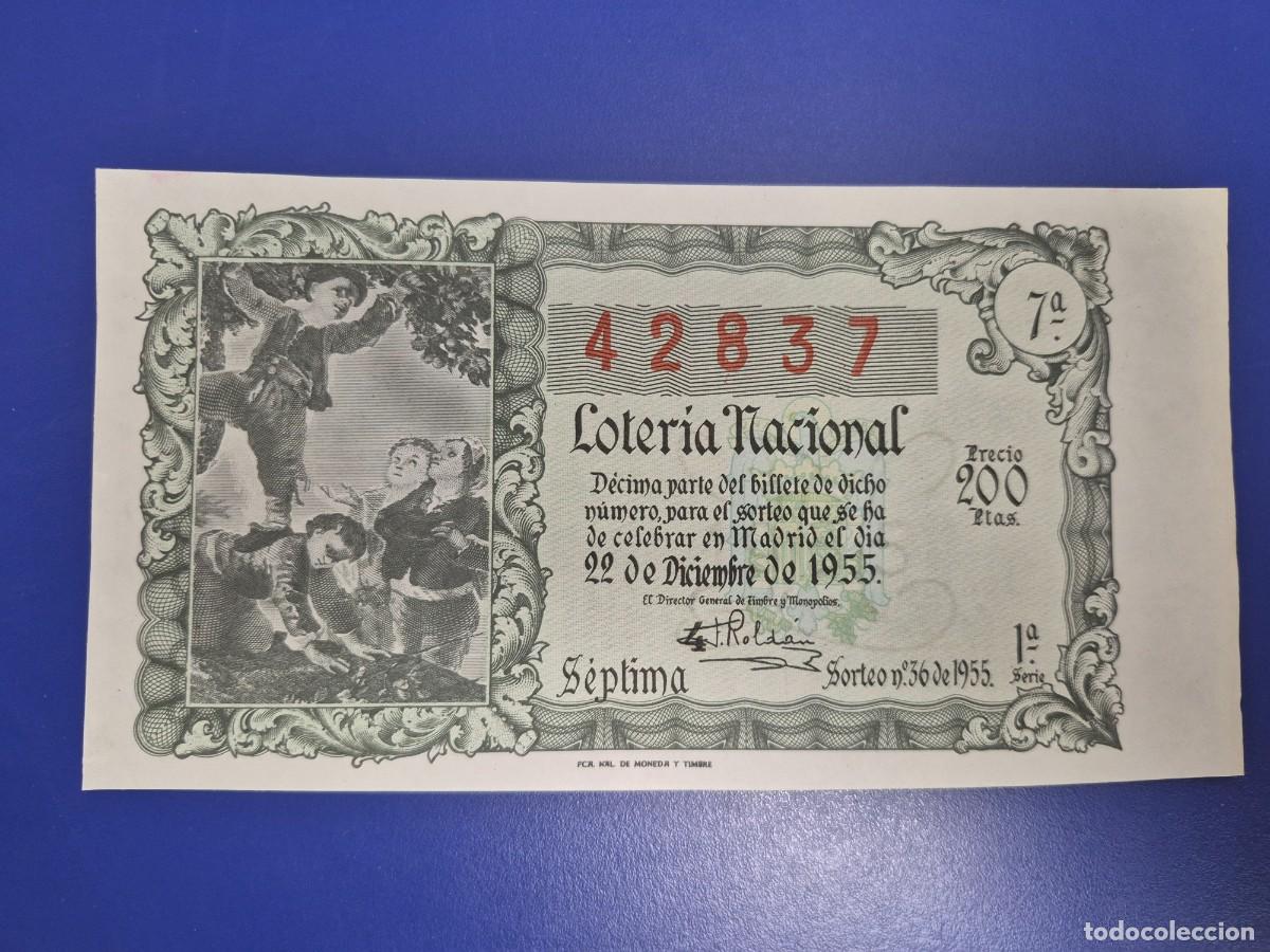 Loter&iacute;a nacional: LOTERIA NACIONAL SORTEO 36 DE 1955 NAVIDAD