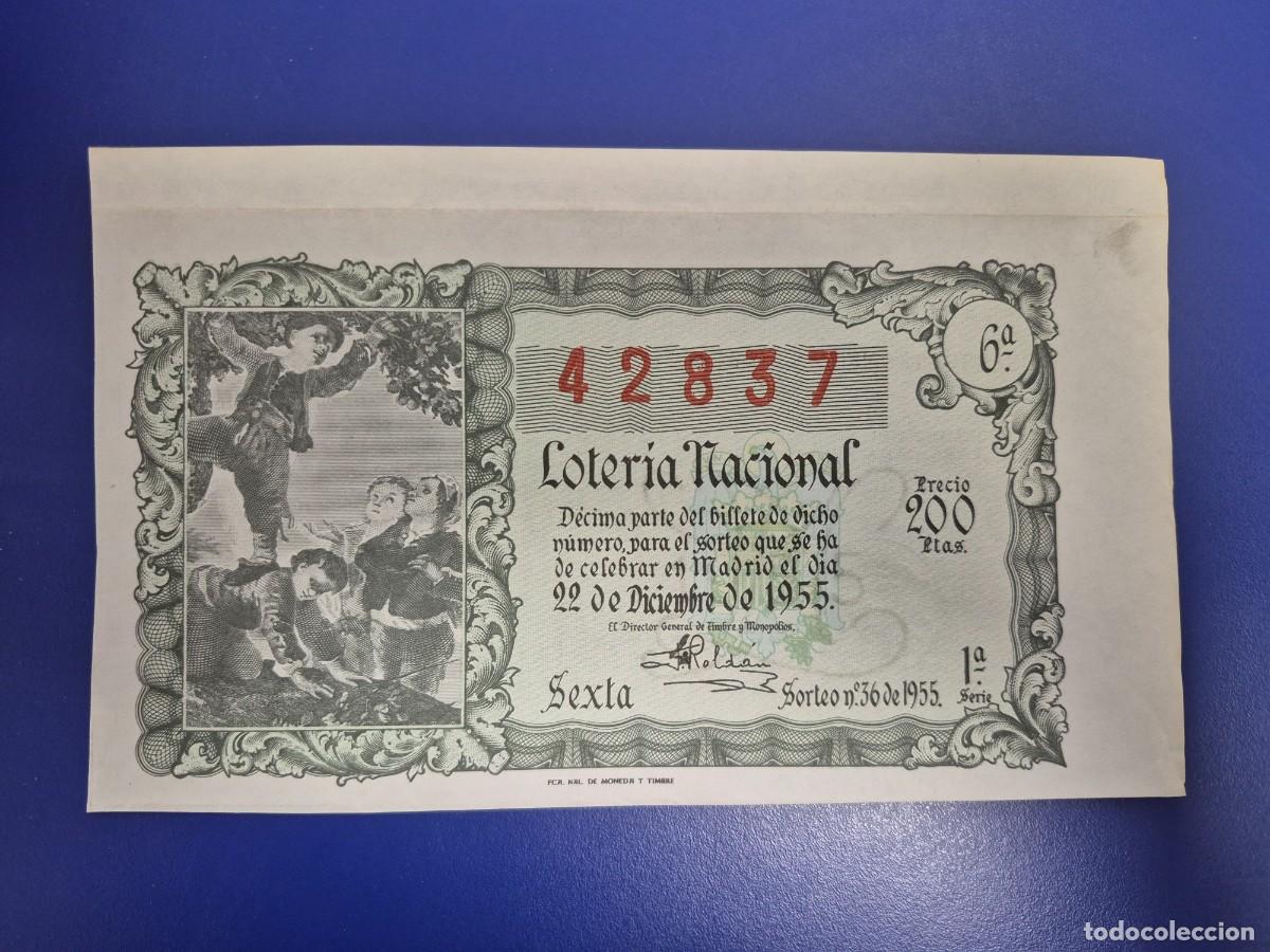 Loter&iacute;a nacional: LOTERIA NACIONAL SORTEO 36 DE 1955 NAVIDAD