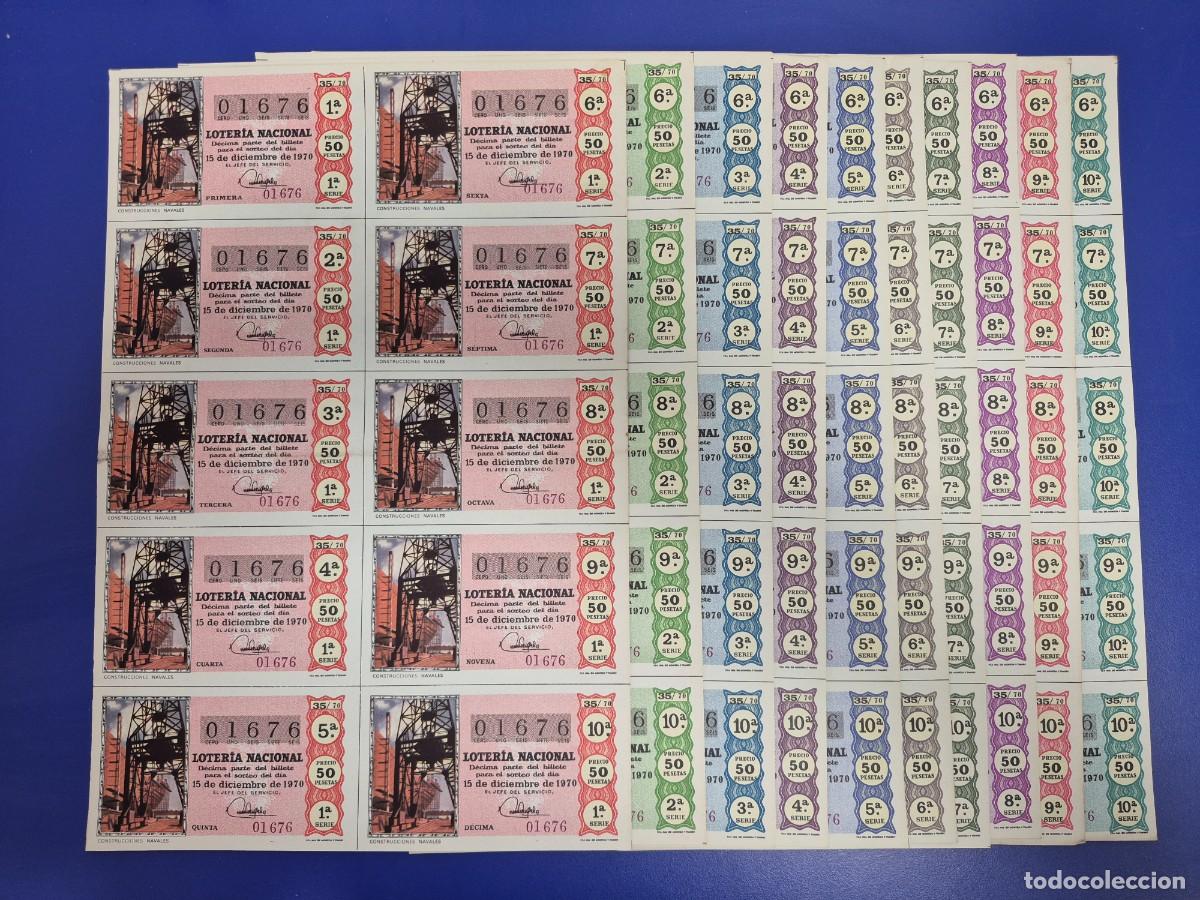 Loter&iacute;a nacional: LOTERIA NACIONAL SORTEO 35 DE 1970 SERIE COMPLETA NUMERO 01676