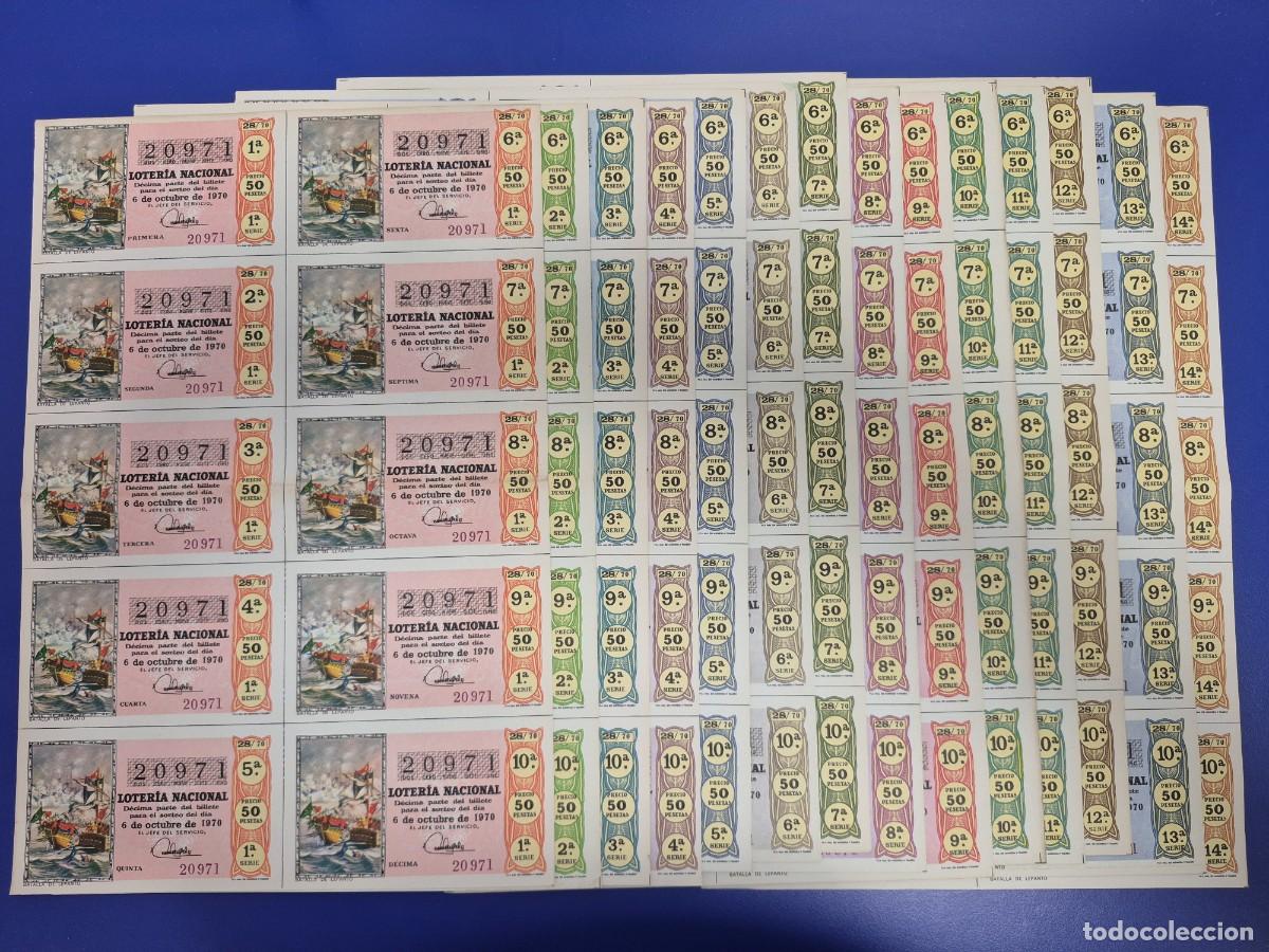 Loter&iacute;a nacional: LOTERIA NACIONAL SORTEO 28 DE 1970 SERIE COMPLETA