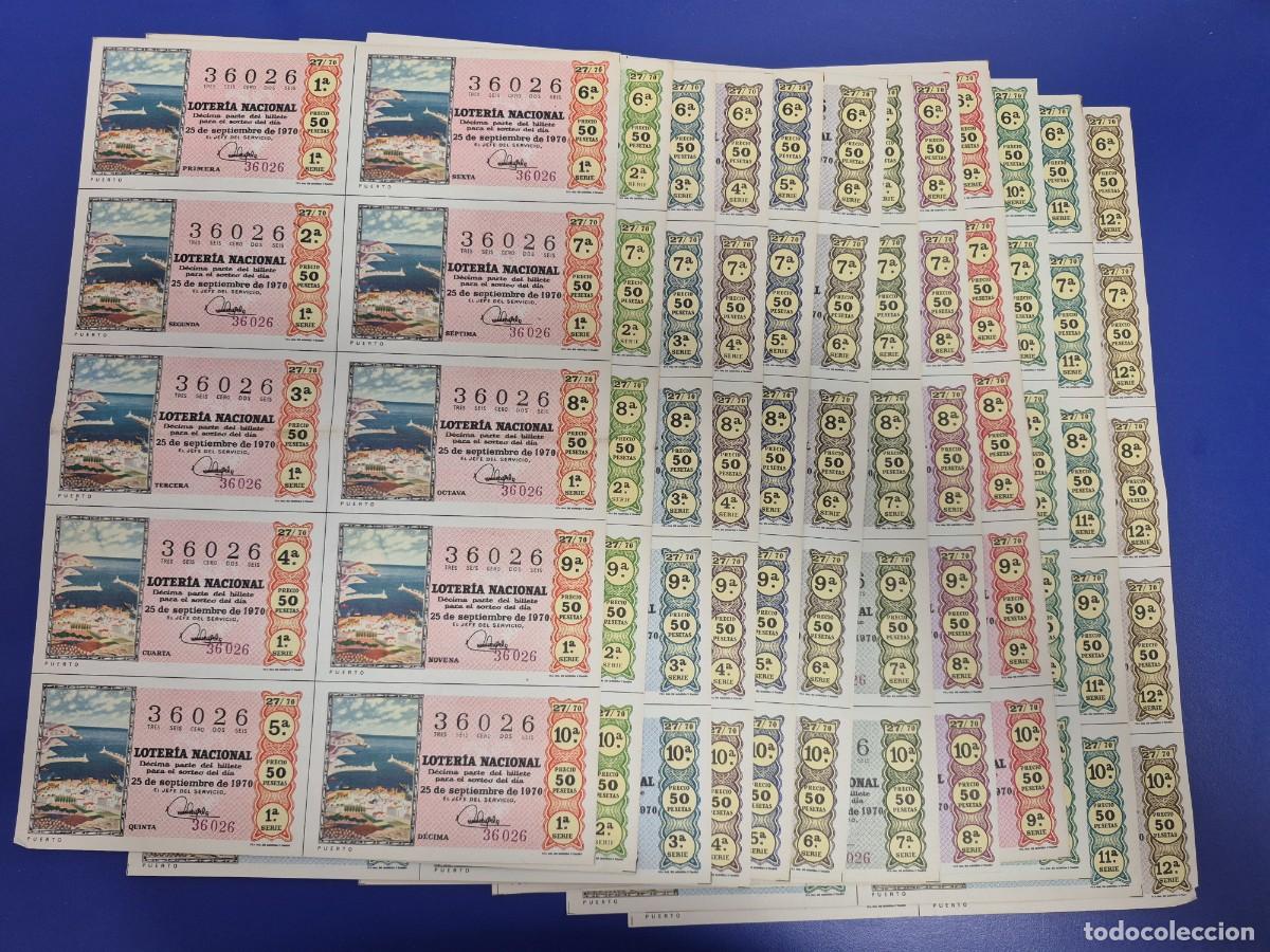 Loter&iacute;a nacional: LOTERIA NACIONAL SORTEO 27 DE 1970 SERIE COMPLETA