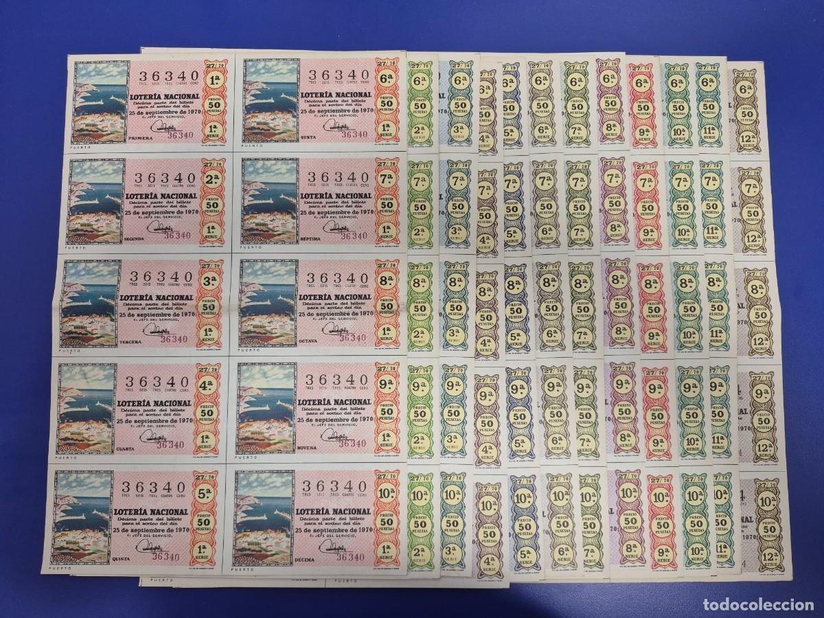 Loter&iacute;a nacional: LOTERIA NACIONAL SORTEO 27 DE 1970 SERIE COMPLETA