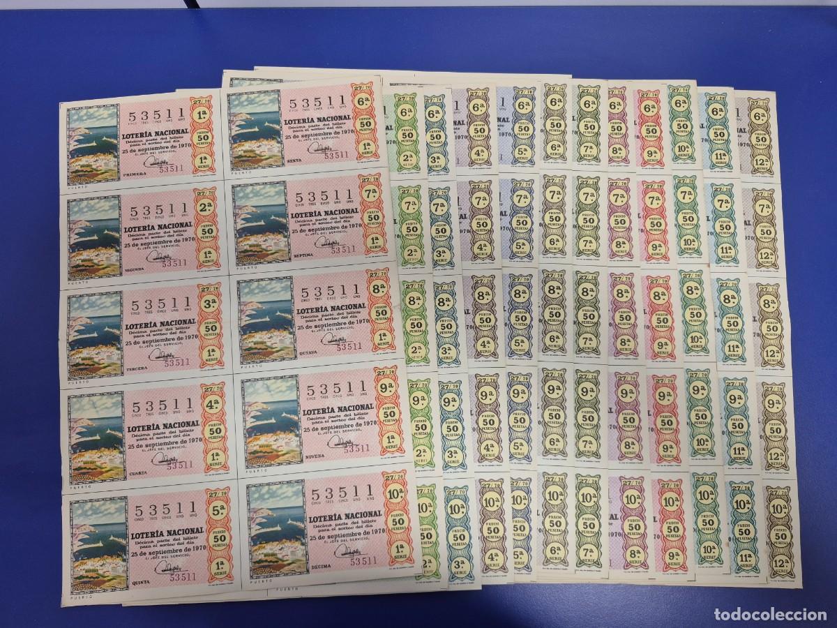 Loter&iacute;a nacional: LOTERIA NACIONAL SORTEO 27 DE 1970 SERIE COMPLETA