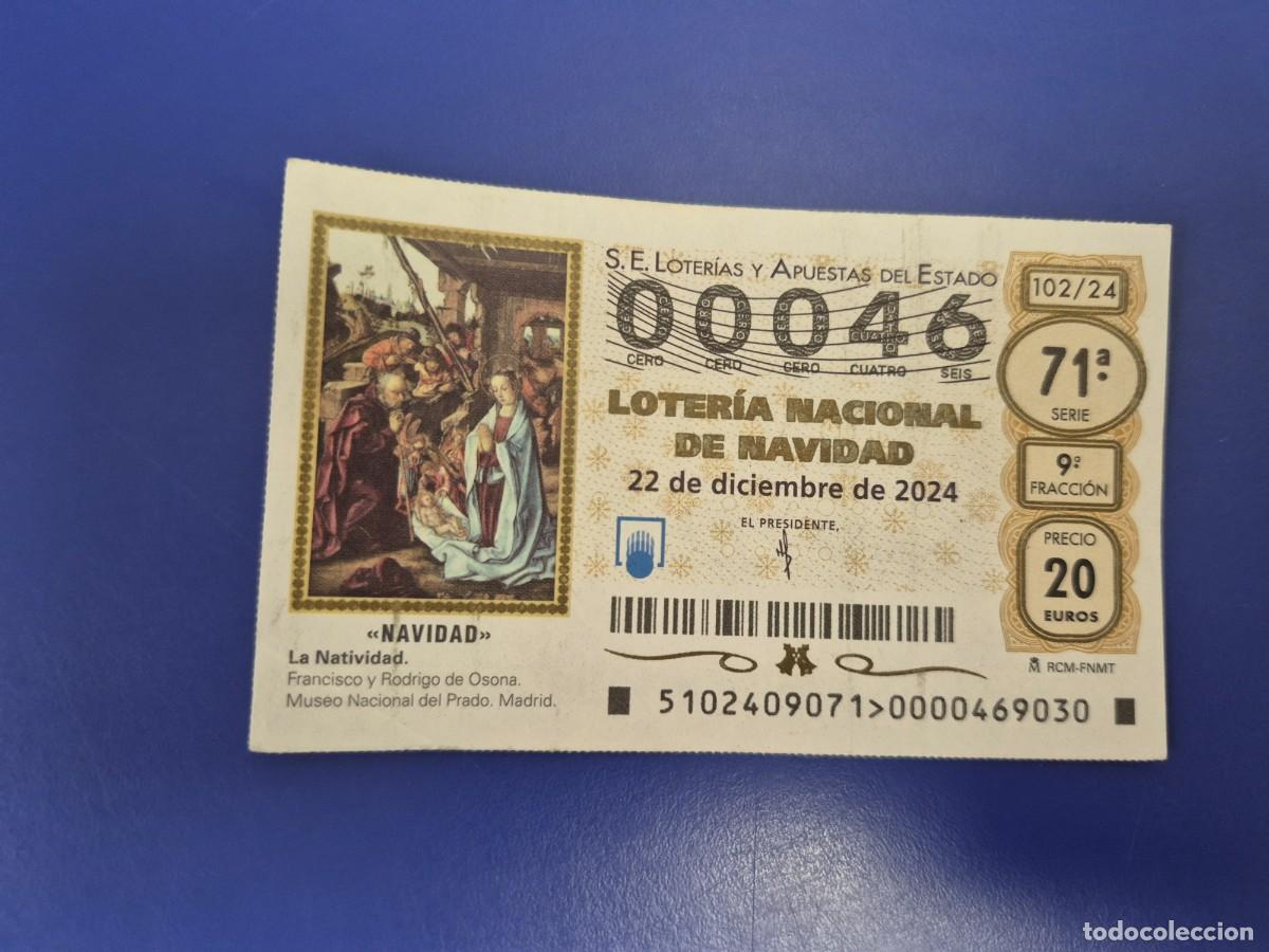 Loter&iacute;a nacional: LOTERIA NACIONAL A&Ntilde;O 2022 SORTEO 102 NAVIDAD NUMERO BAJO 00046