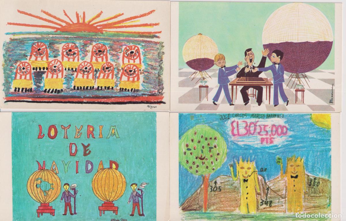 Loter&iacute;a nacional: LOTERIA NACIONAL - DIBUJOS ALUMNOS COLEGIO SAN ILDEFONSO - SERIE F - 6 POSTALES