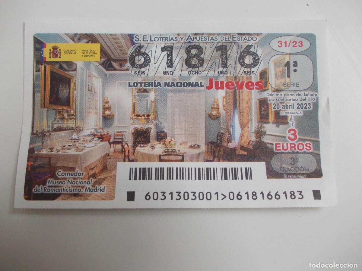Lotaria Nacional: Loter&iacute;a Nacional 20 Abril 2023 D&eacute;cimo Museo Romanticismo Madrid Comedor patrimonio arte obra