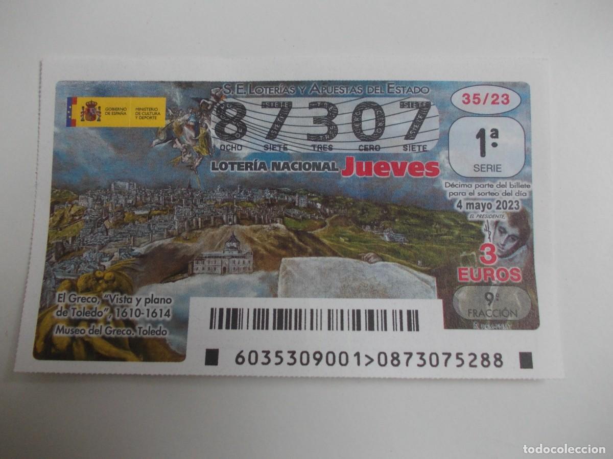 Lotteria Nationale Spagnola: Loter&iacute;a Nacional 4 Mayo 2023 D&eacute;cimo El Greco Vista Plano Toledo patrimonio arte obra arquitectura