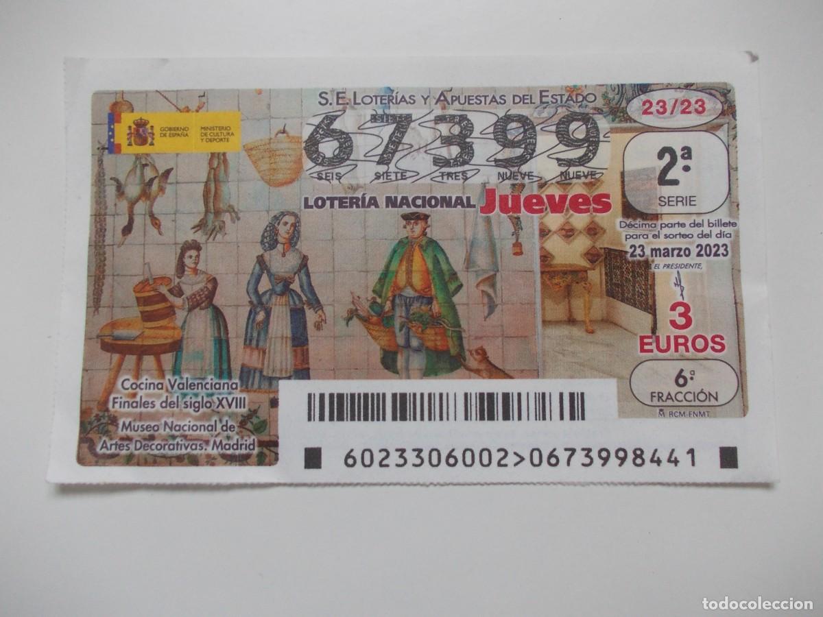 Nationale spanische Lotterie: Loter&iacute;a Nacional 23 Marzo 2023 D&eacute;cimo Cocina Valenciana Siglo XVIII Museo Artes Decorativas