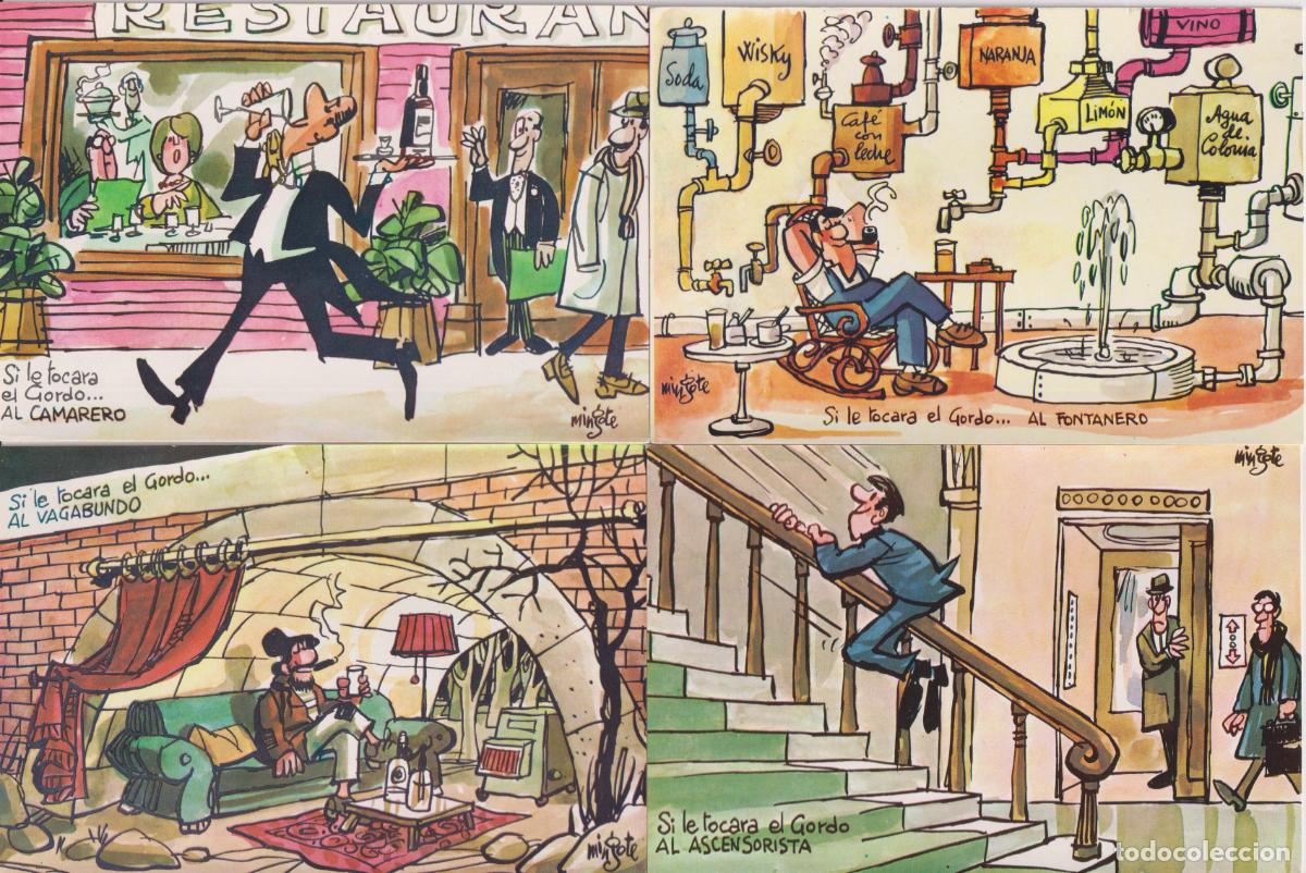 Loter&iacute;a nacional: LOTERIA NACIONAL - DIBUJOS HOMOR&Iacute;STICOS - MINGOTE - SERIE E - 10 POSTALES