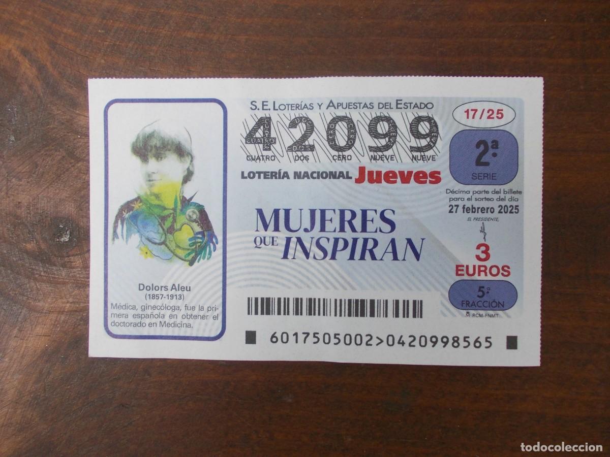 Lotaria Nacional: Loteria Nacional 27 Febrero 2025 Decimo Dolors Aleu Mujeres Que Inspiran Medicina Ginecologia Doctor