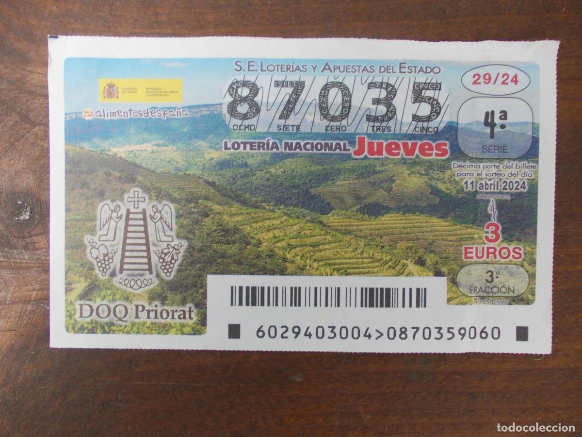 Lotaria Nacional: D&eacute;cimo Loter&iacute;a Nacional Jueves 11 abril 2024 DOQ Priorat vi&ntilde;edos terraza Catalu&ntilde;a vino paisaje
