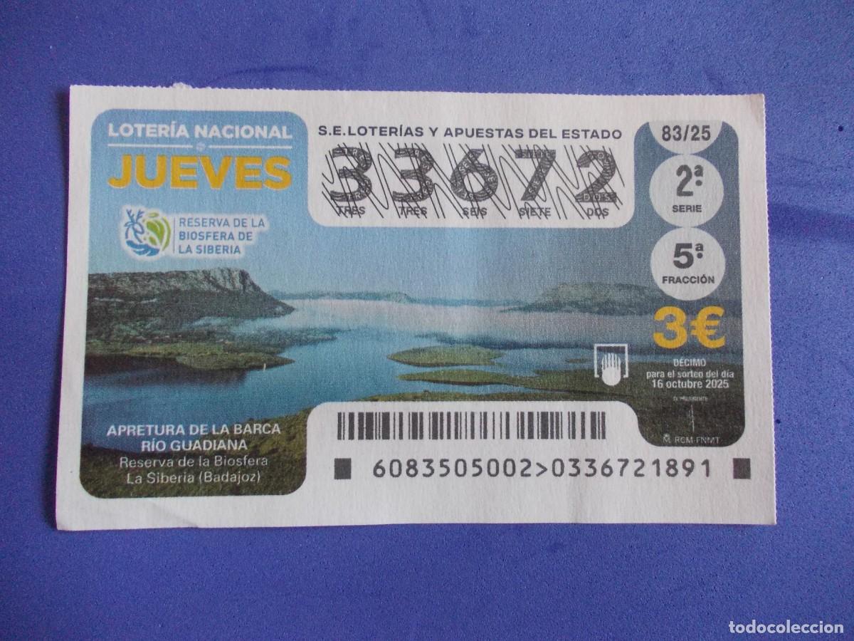 Lotaria Nacional: D&eacute;cimo Apretura de la Barca R&iacute;o Guadiana Reserva de la Biosfera La Siberia Badajoz 16 octubre 2025