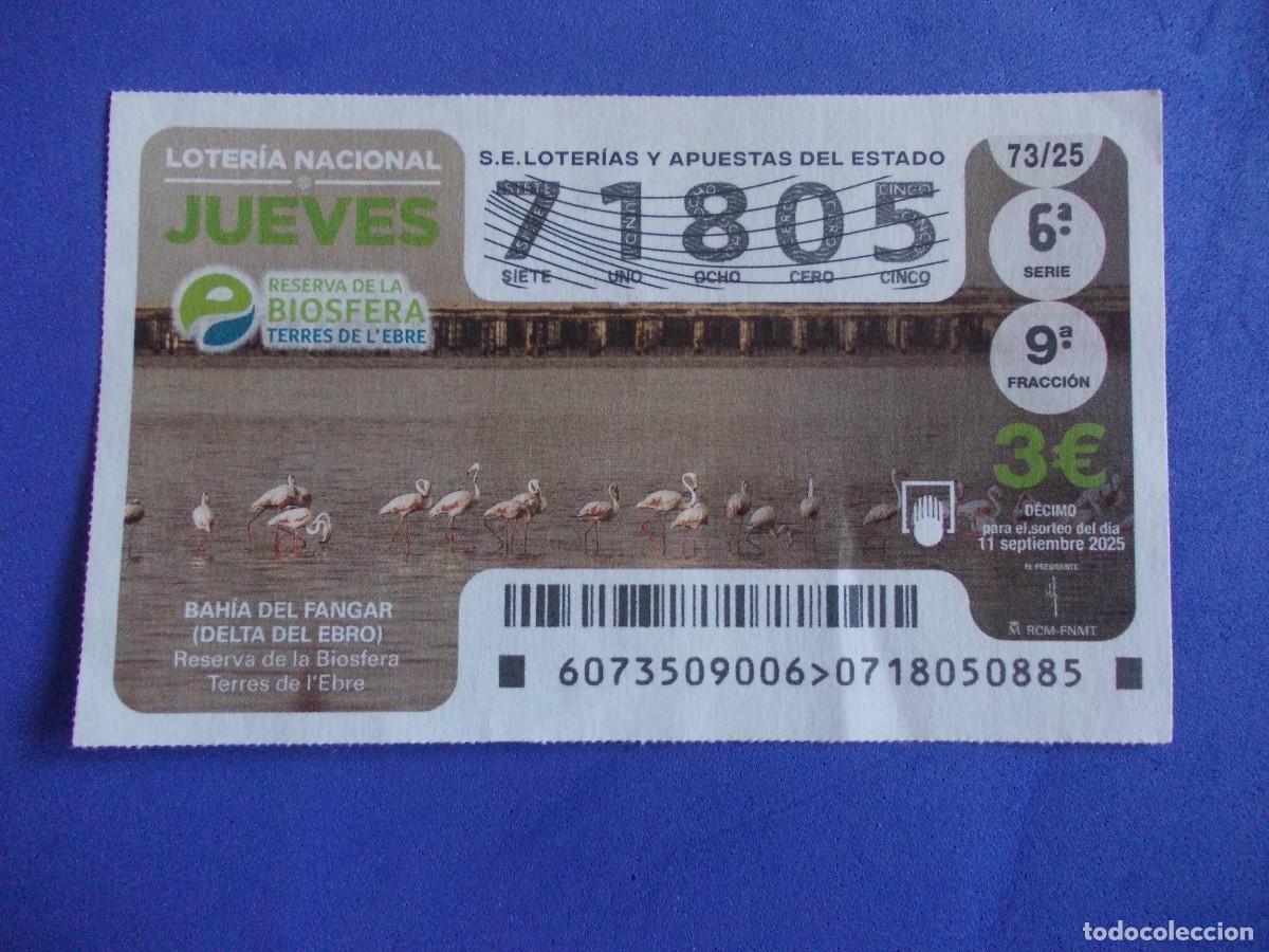 Loterie Nationale: Loter&iacute;a Bah&iacute;a del Fangar Delta del Ebro Reserva de la Biosfera Terres de l&rsquo;Ebre 11 septiembre 2025