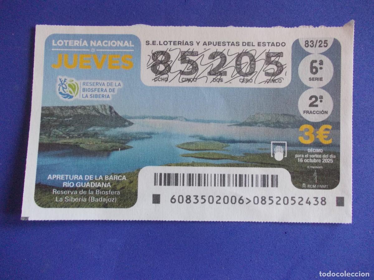 Lotaria Nacional: D&eacute;cimo Apretura de la Barca R&iacute;o Guadiana Reserva de la Biosfera La Siberia Badajoz 16 octubre 2025