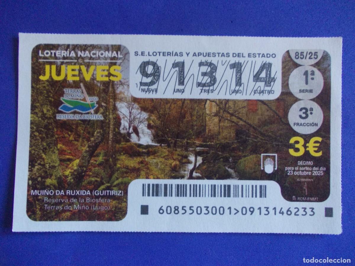 Lotaria Nacional: D&eacute;cimo Mui&ntilde;o da Ruxida Guitiriz Lugo Reserva de la Biosfera 23 octubre 2025 Terras do Mi&ntilde;o Galicia