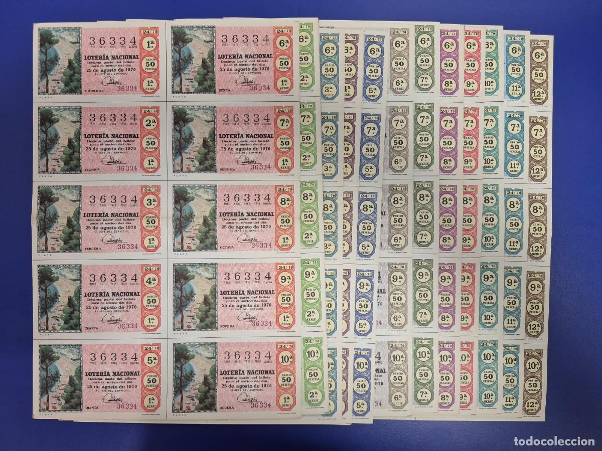 National Spanish Lottery: LOTERIA NACIONAL SORTEO 27 DE 1970 SERIE COMPLETA
