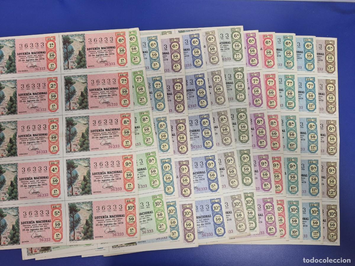 Lotteria Nationale Spagnola: LOTERIA NACIONAL SORTEO 27 DE 1970 SERIE COMPLETA