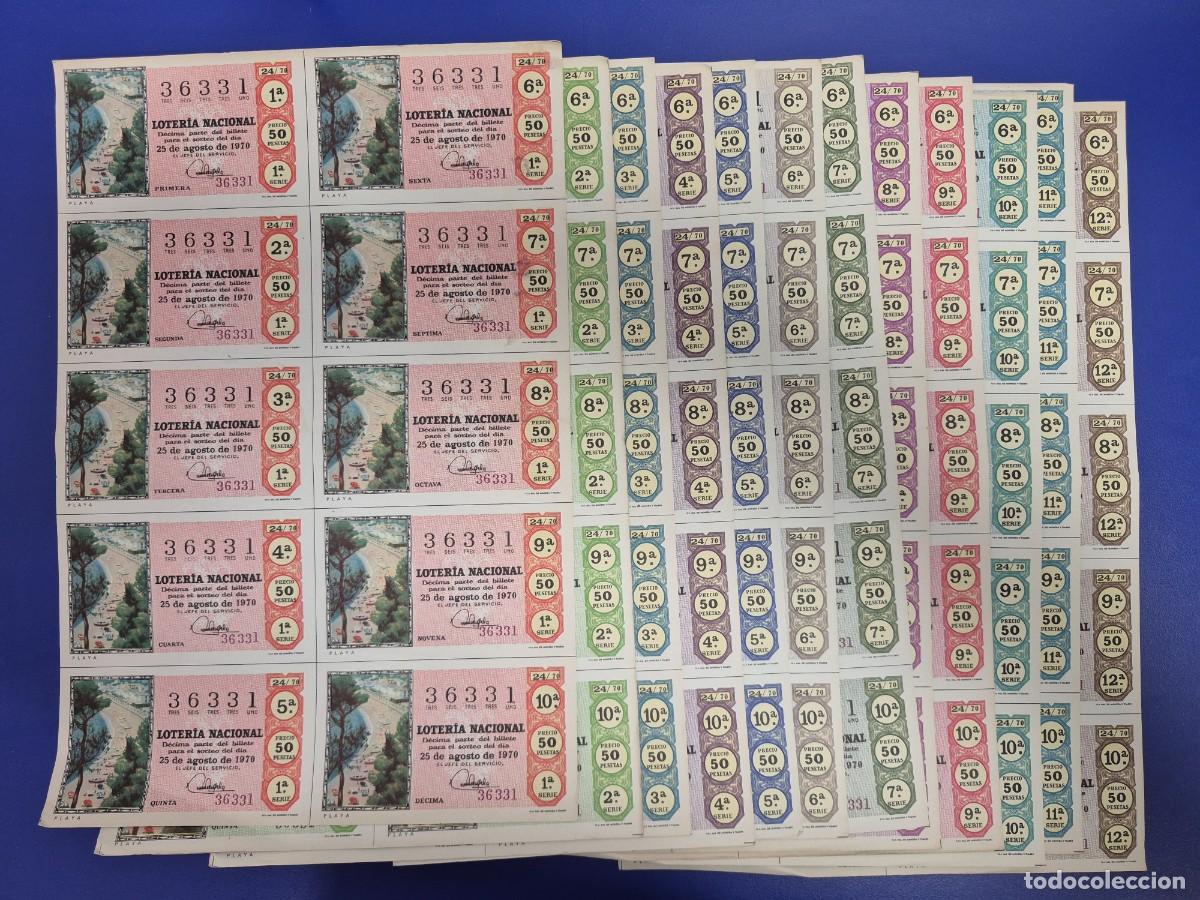 Lotteria Nationale Spagnola: LOTERIA NACIONAL SORTEO 27 DE 1970 SERIE COMPLETA