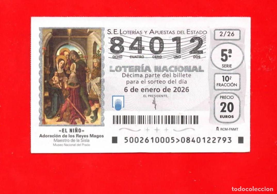 Loter&iacute;a nacional: Loteria Nacional 2/26 - 84012