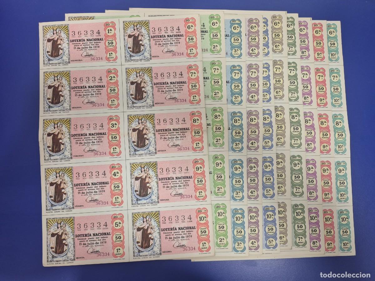 Loterie Nationale: LOTERIA NACIONAL SORTEO 20 DE 1970 SERIE COMPLETA