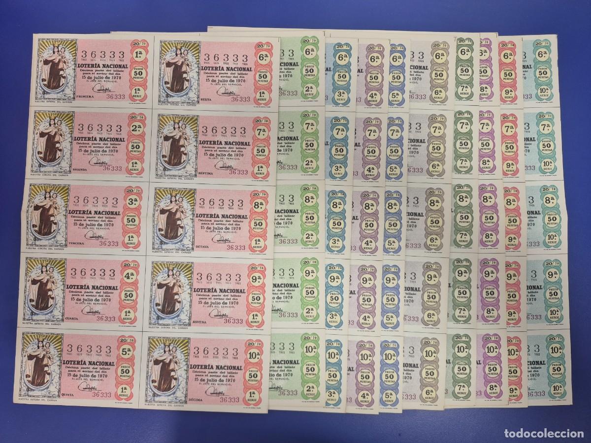 Loterie Nationale: LOTERIA NACIONAL SORTEO 20 DE 1970 SERIE COMPLETA