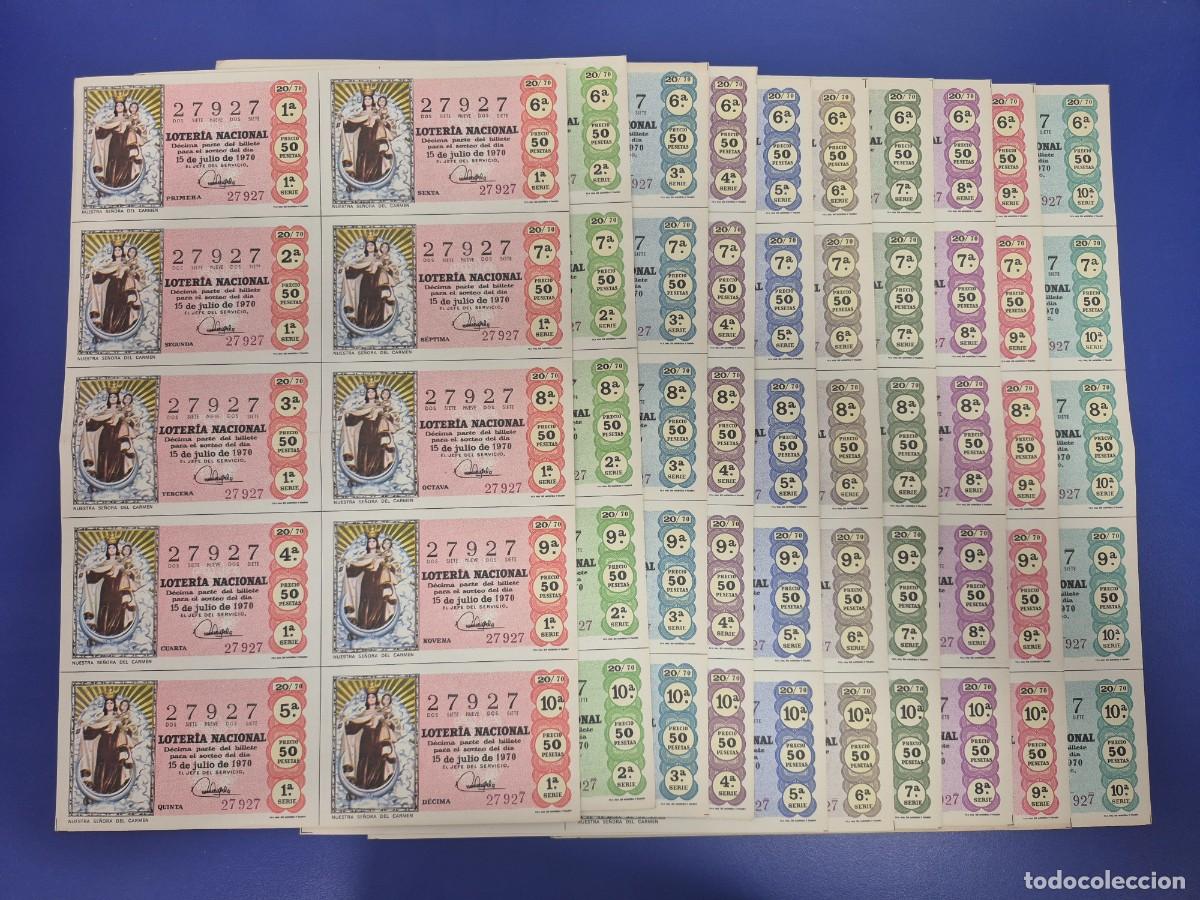 Loterie Nationale: LOTERIA NACIONAL SORTEO 20 DE 1970 SERIE COMPLETA
