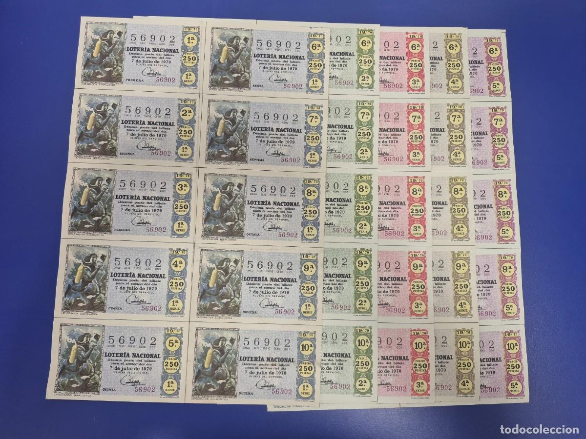 Lotaria Nacional: LOTERIA NACIONAL SORTEO 19 DE 1970 SERIE COMPLETA