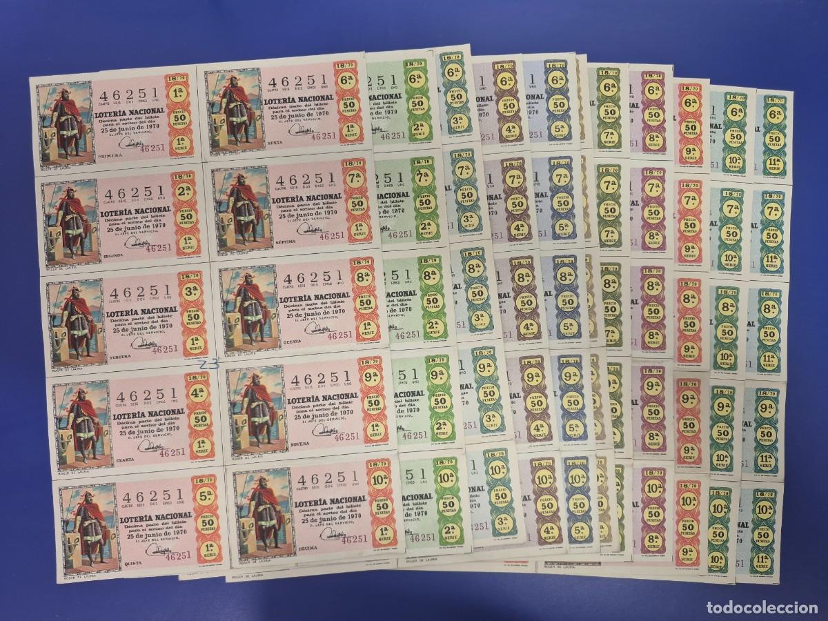 Lotaria Nacional: LOTERIA NACIONAL SORTEO 18 DE 1970 SERIE COMPLETA