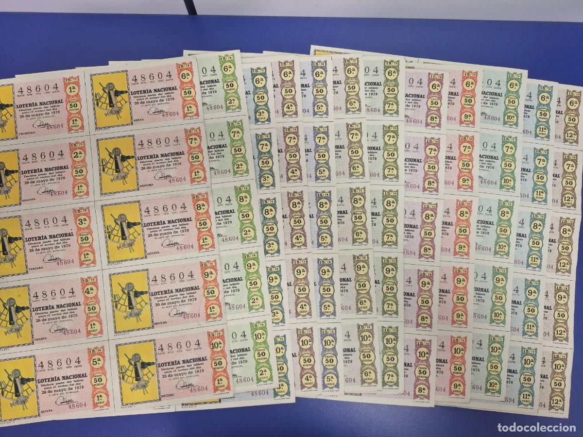 Lotaria Nacional: LOTERIA NACIONAL SORTEO 15 DE 1970 SERIE COMPLETA