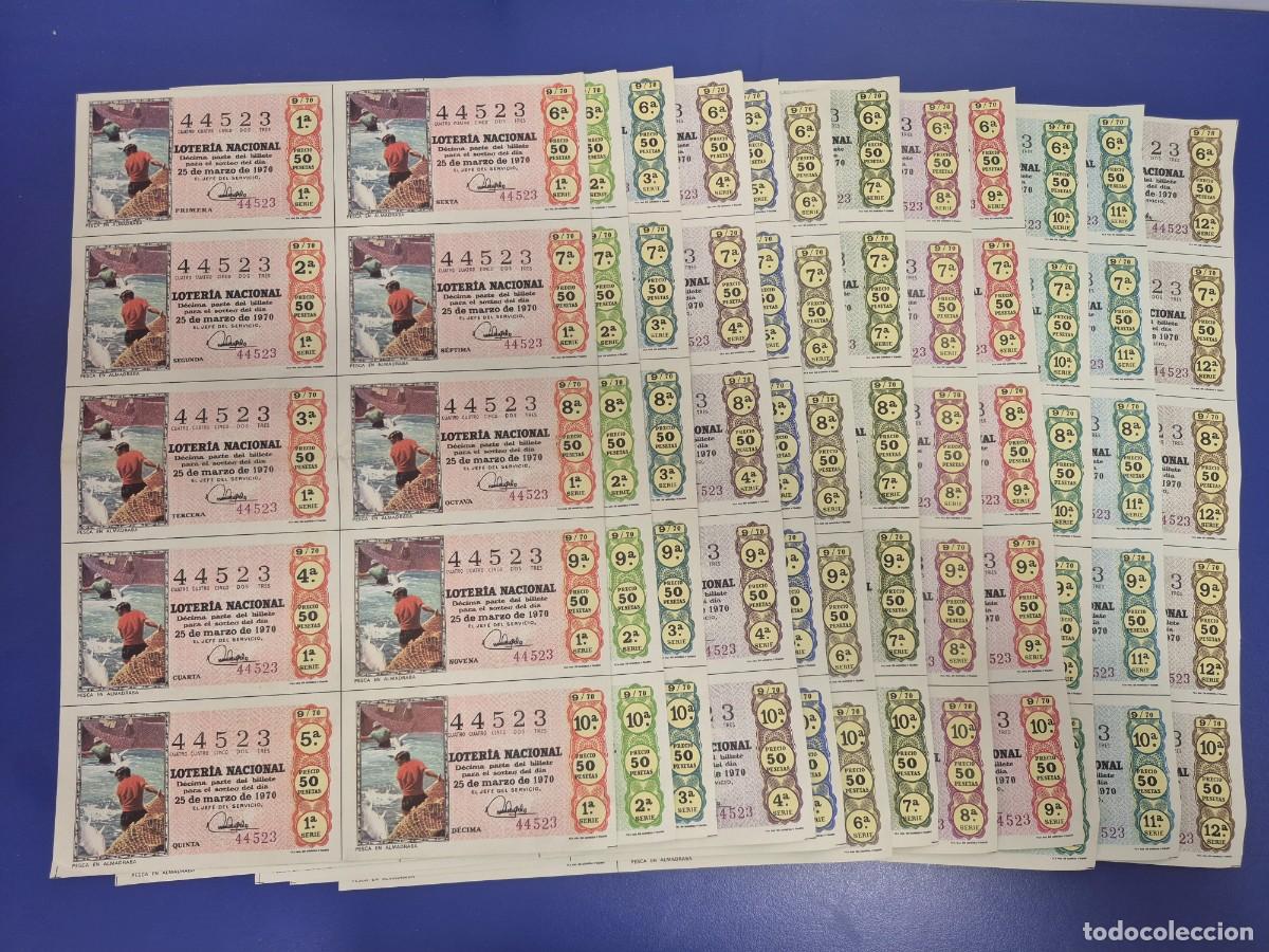 Loter&iacute;a nacional: LOTERIA NACIONAL SORTEO 9 DE 1970 SERIE COMPLETA