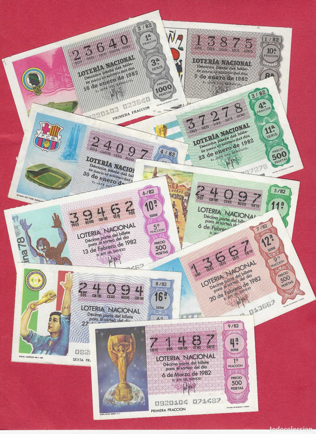 Loter&iacute;a nacional: LOTERIA A&Ntilde;O 1982 COMPLETO 49 DECIMOS