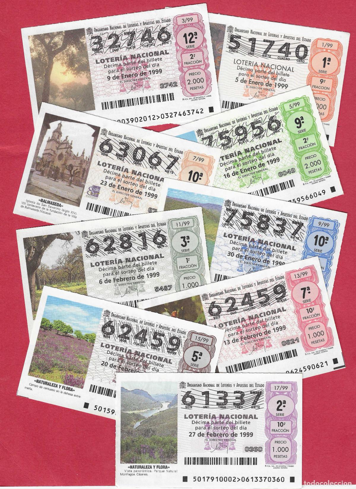 Loter&iacute;a nacional: LOTERIA A&Ntilde;O 1999 COMPLETO 51 DECIMOS