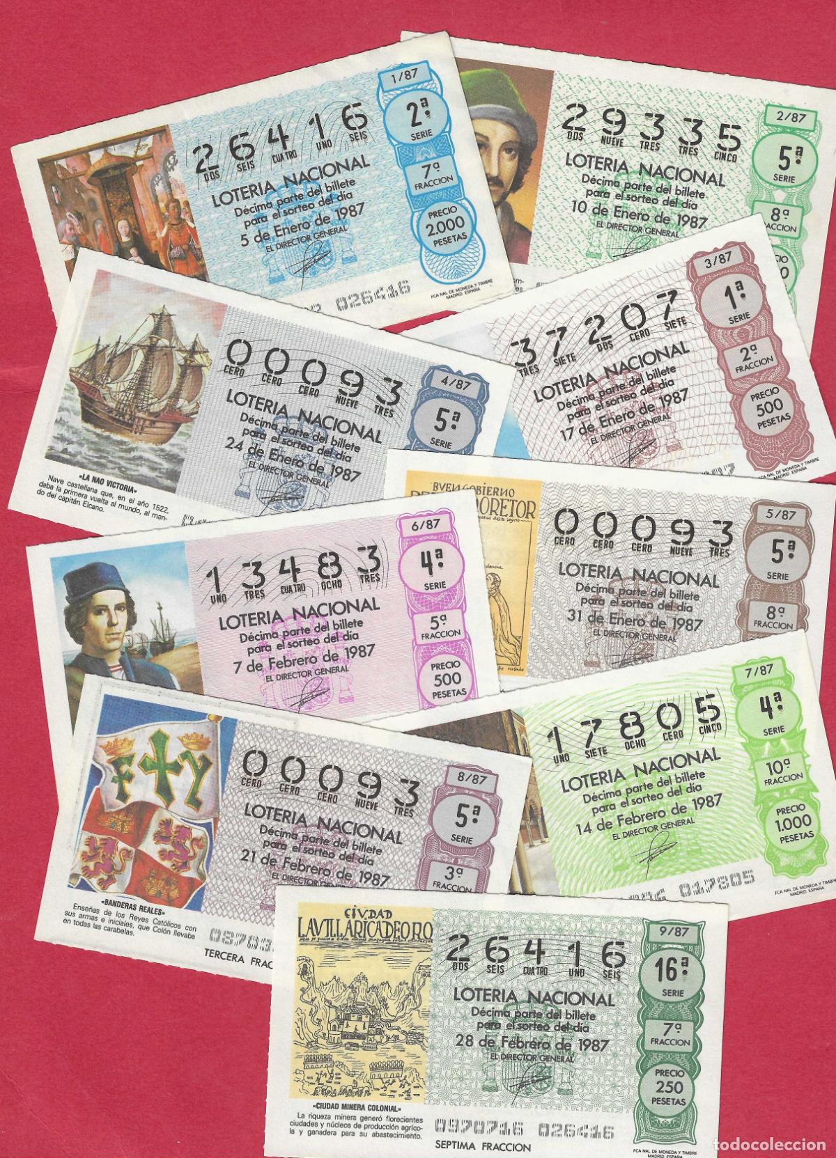 Loter&iacute;a nacional: LOTERIA A&Ntilde;O 1987 COMPLETO 51 DECIMOS