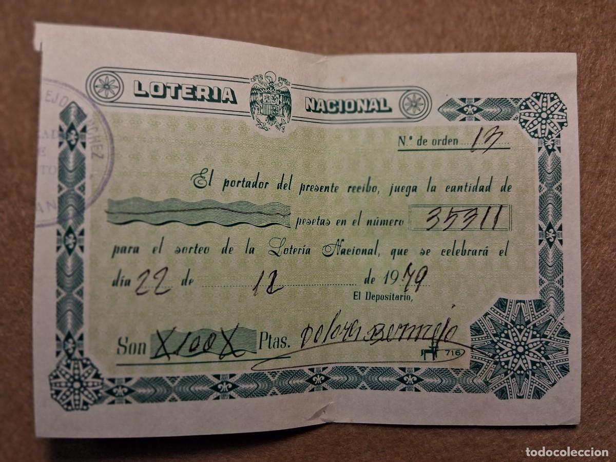 Loter&iacute;a nacional: PAPELETA LOTER&Iacute;A NACIONAL 22 DICIEMBRE DE 1979.