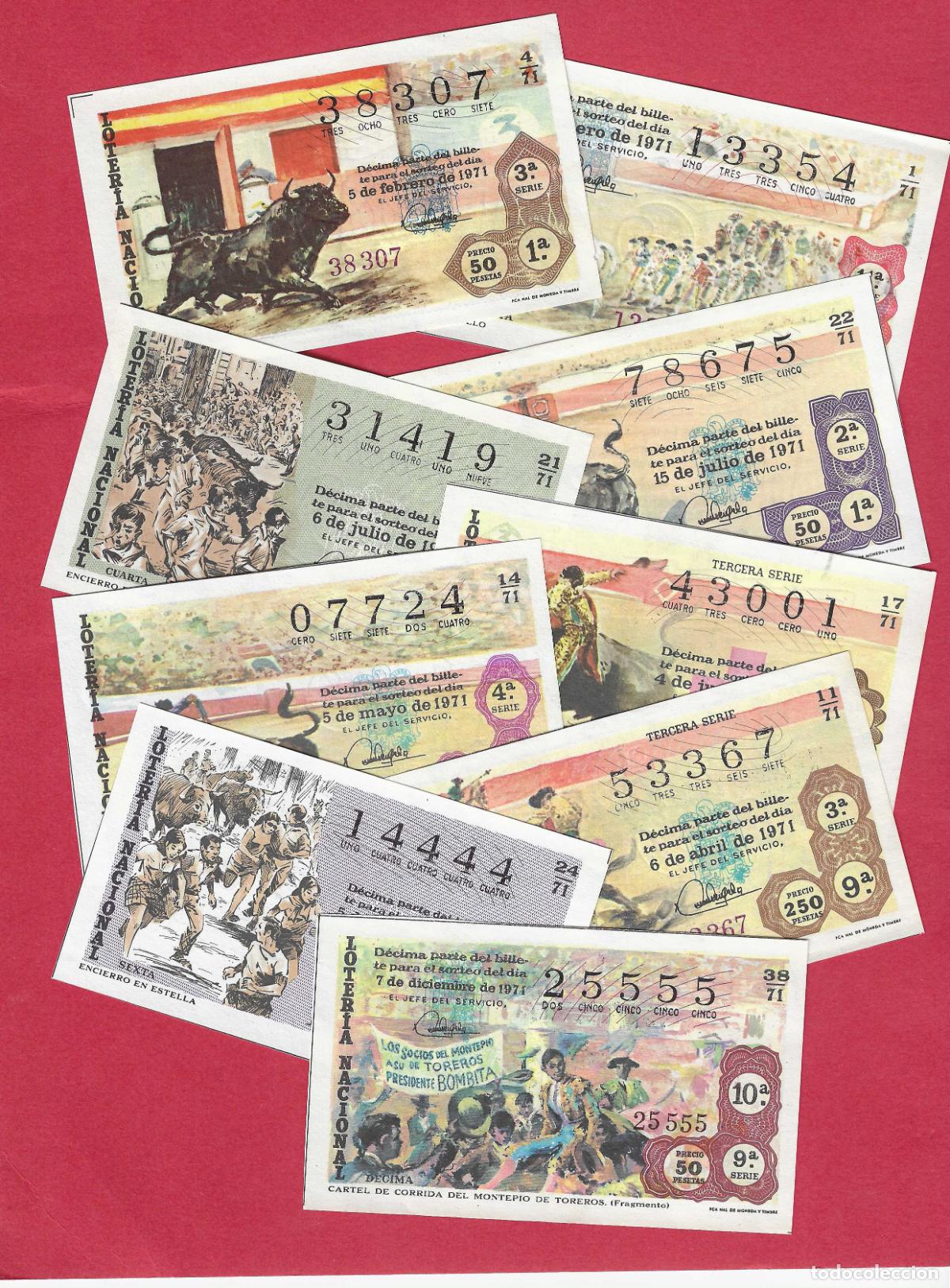 Loter&iacute;a nacional: LOTERIA A&Ntilde;O 1971 COMPLETO 40 DECIMOS