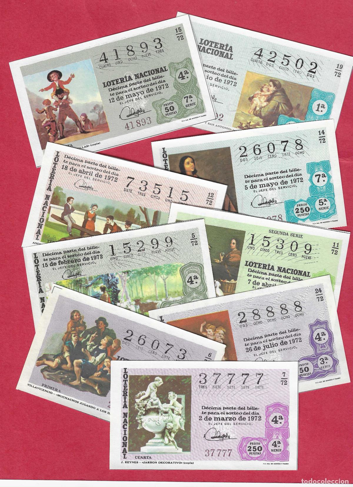 Loter&iacute;a nacional: LOTERIA A&Ntilde;O 1972 COMPLETO 40 DECIMOS