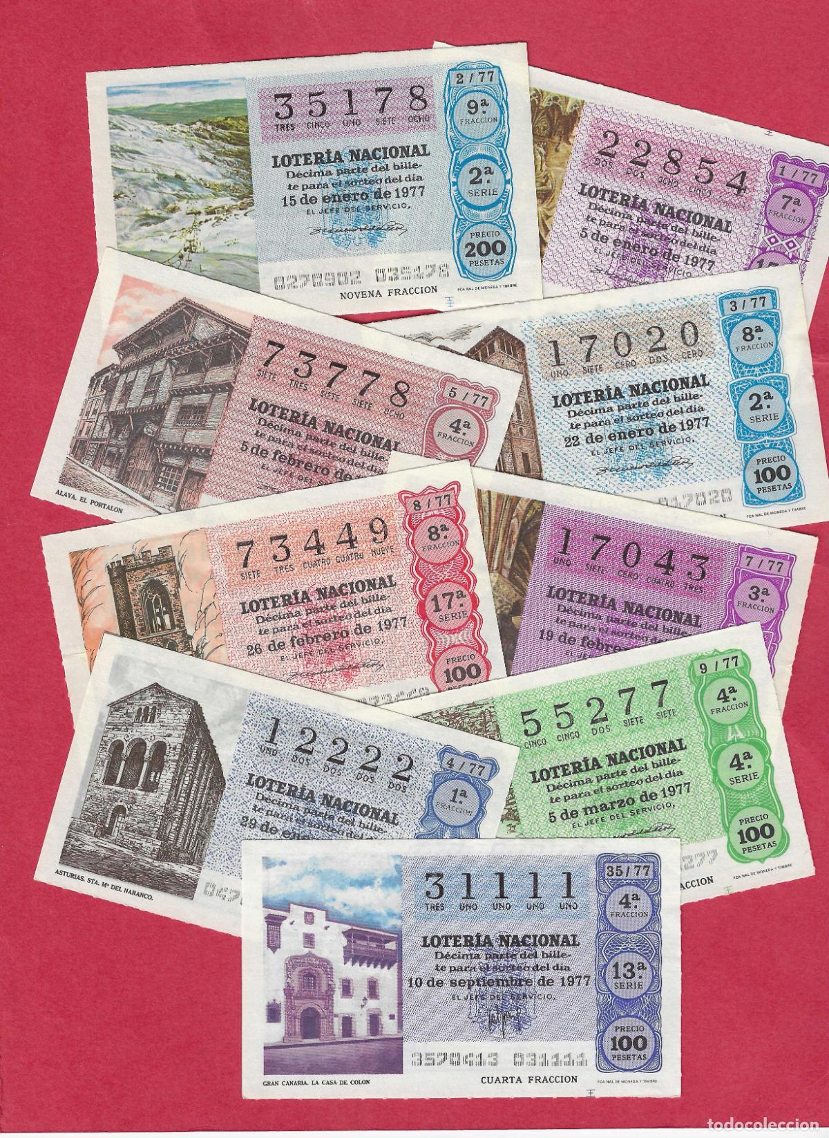 Loter&iacute;a nacional: LOTERIA A&Ntilde;O 1977 COMPLETO 50 DECIMOS