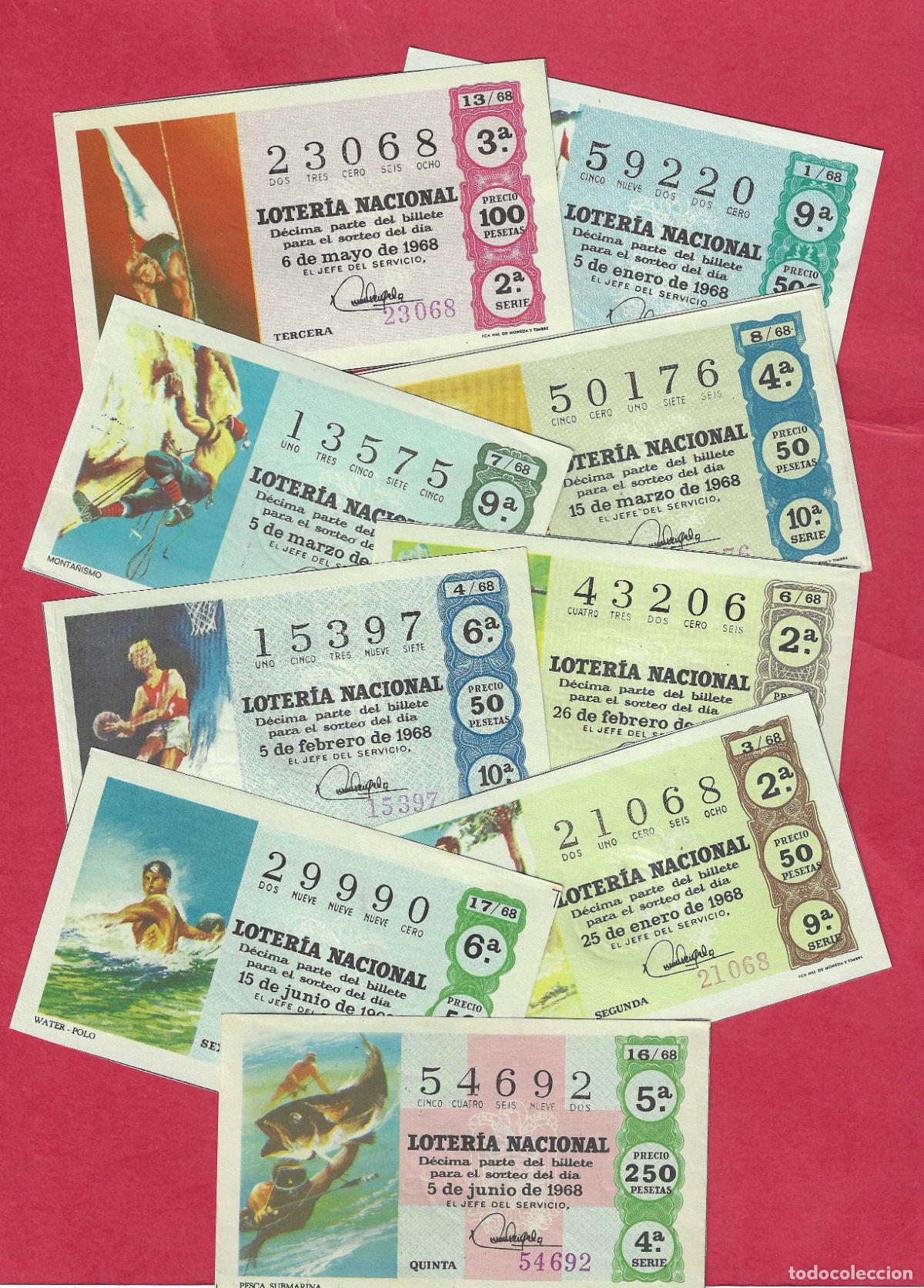 Loter&iacute;a nacional: LOTERIA A&Ntilde;O 1968 COMPLETO 36 DECIMOS