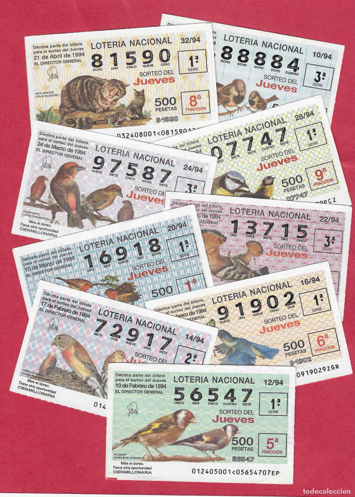 Loter&iacute;a nacional: LOTERIA A&Ntilde;O 1994 COMPLETO 46 DECIMOS DE LOS JUEVES