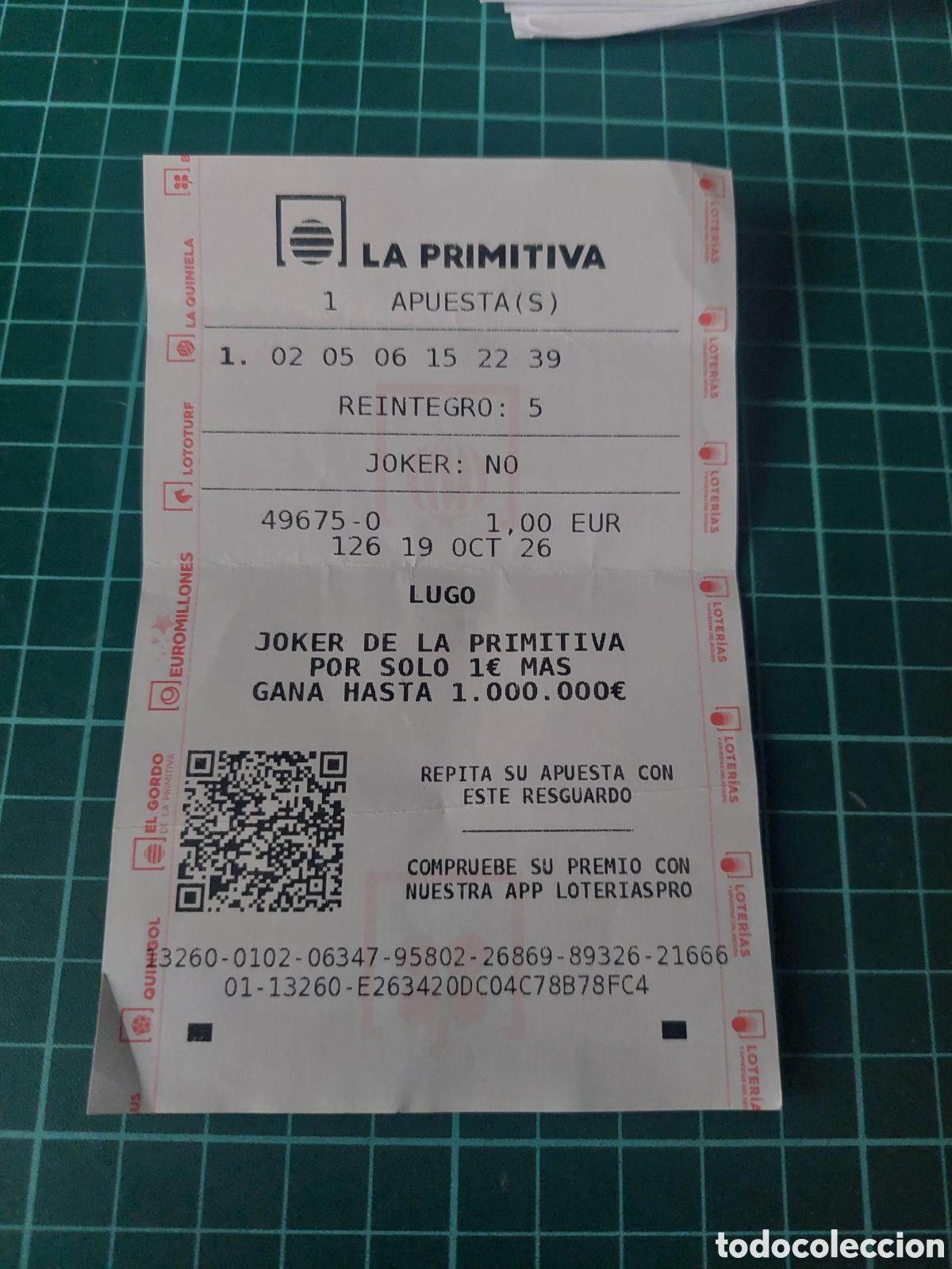 Loter&iacute;a nacional: BOLETO LUGO.LA PRIMITIVA - Foto 1