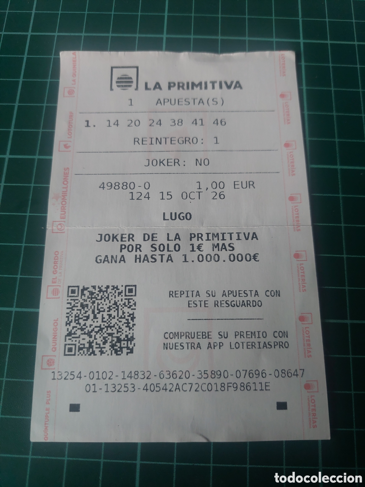 Loter&iacute;a nacional: LA PRIMITIVA APUESTA LOTER&Iacute;A NACIONAL LUGO