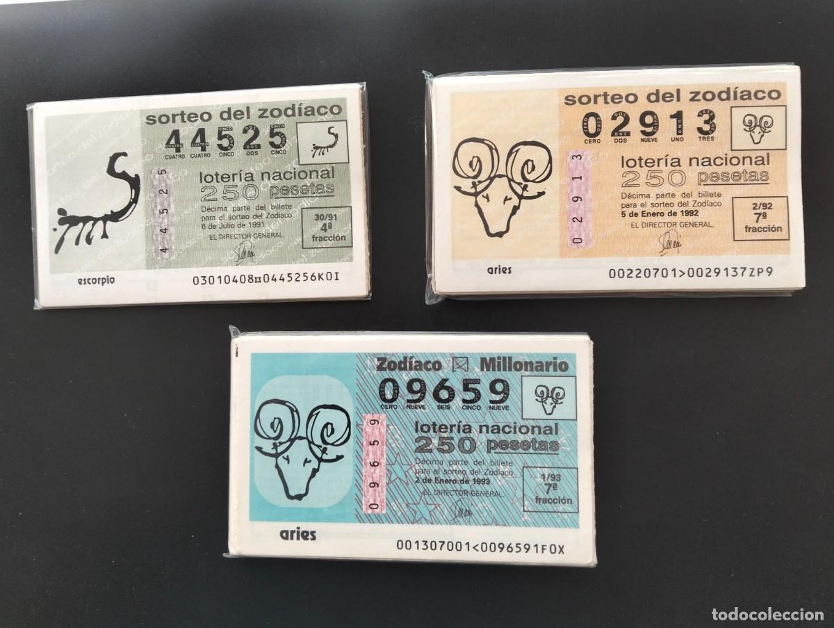 Loter&iacute;a nacional: LOCJ5 COLECCIONES COMPLETAS LOTERIA NACIONAL DEL ZODIACO Y SORTEO MILLONARIO A&Ntilde;OS 1991, 1992 Y 1993