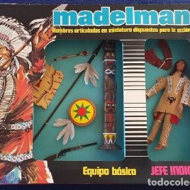 Madelman equipo básico de Jefe Indio 2ª etapa años 70. Escudo estrella de 8 puntas