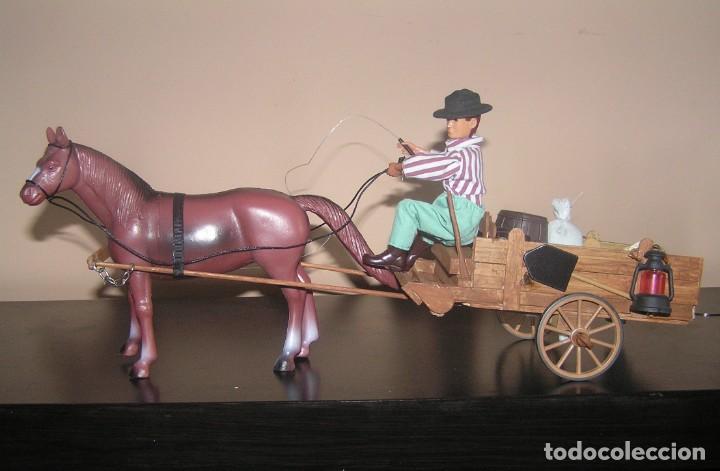 Madelman: Madelman MDE. Carreta carromato con caballo colono y equipo.Tambien para medieval, caballeria, oeste - Foto 3 - 136109578
